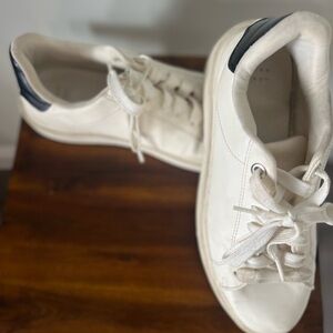 White and Black Sneakers, very well worn